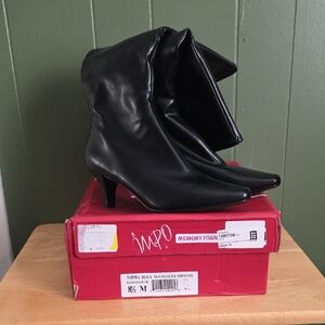 Impo Black Heeled Boots for Women 8.5M